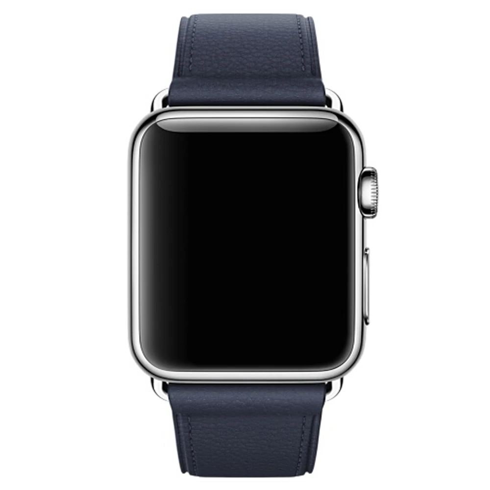Классическая Пряжка из натуральной кожи для Apple Watch, сменная Классическая пряжка, ремешок для часов Apple Watch 38 мм и 42 мм