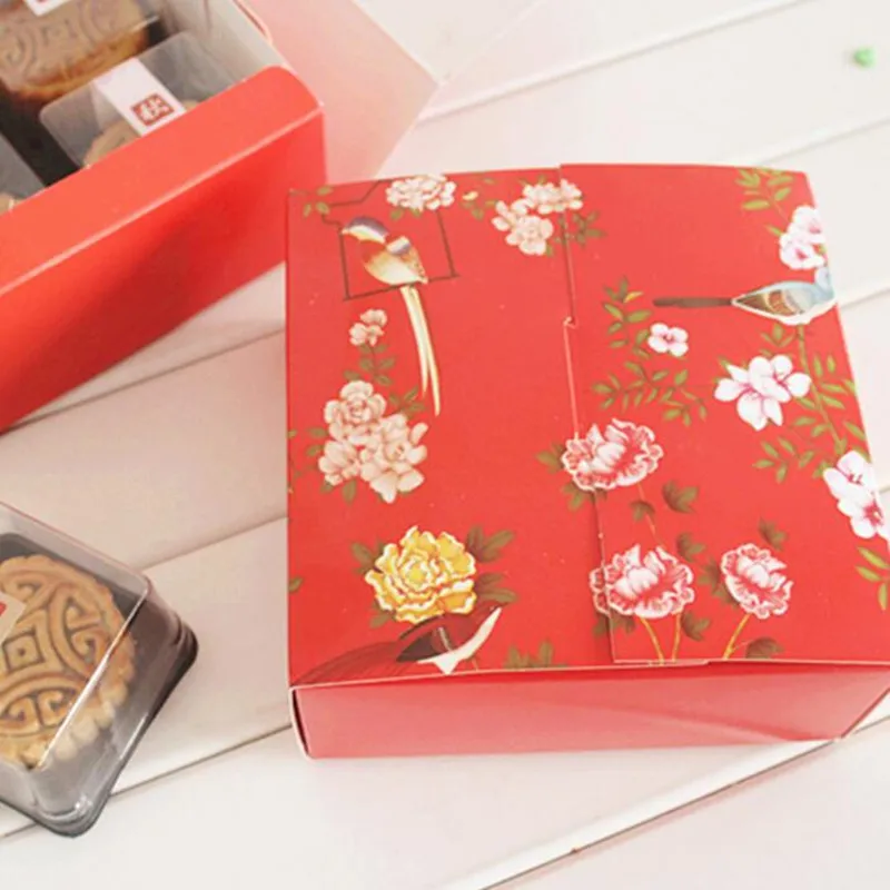 Оптовая продажа 20 шт./лот картонная коробка из красной бумаги для ключей