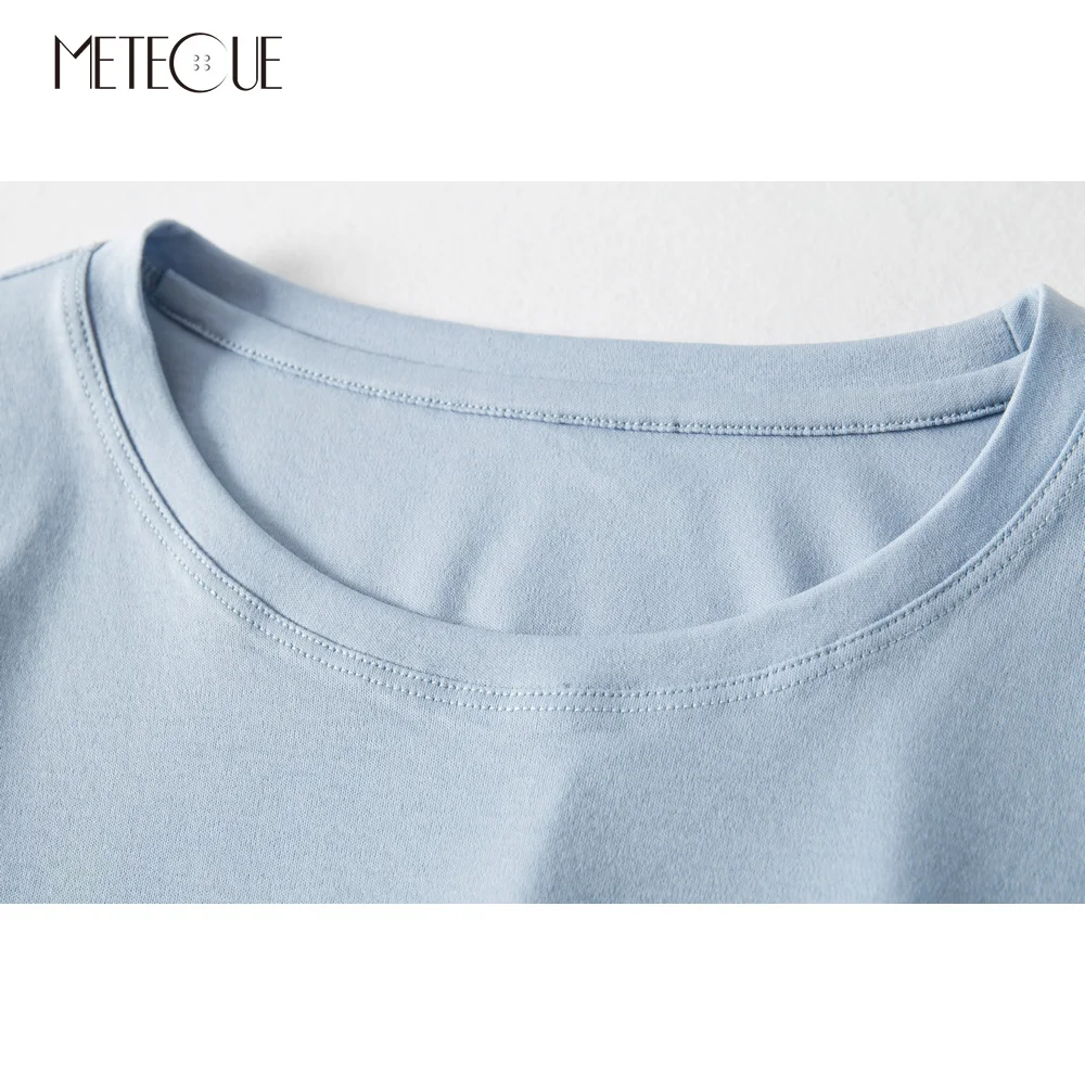 Футболка женская Повседневная 100% двухсторонняя Базовая рубашка из