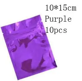 l purple ziplockbag 10 шт. DIY ремесло инструмент лазер пузырь мешок ручной работы голографический декор смола ювелирные изделия прозрачный карамельный цвет Упаковка Сумки Kawaii Arts - Цвет: l purple ziplockbag