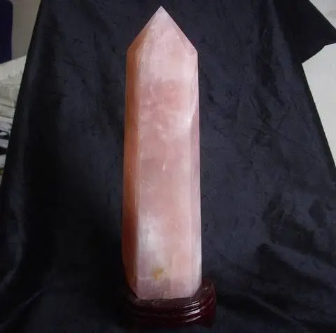 

ddh001079 NATURAL ROSE QUARTZ CRYSTAL POINT HEALING + Stand