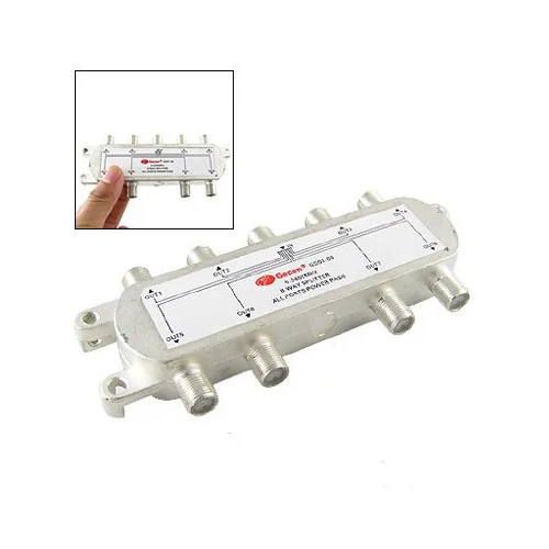 

New 8- Way TV Antenna RF Coax Coaxial Cable Splitter for CATV Signal