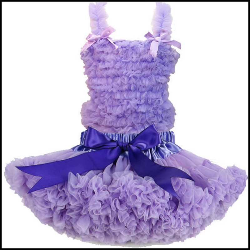 Бесплатная доставка однотонное детское шифоновое платье с рюшами комплект из