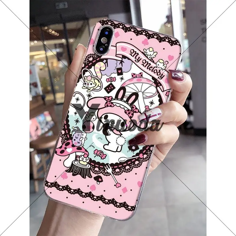 A5 Yinuoda Kuromi цветной милый мягкий силиконовый чехол для телефона из ТПУ для Apple iPhone 8 7 6 6S Plus X XS MAX 5 5S SE XR Чехлы для мобильных телефонов - Цвет: A5