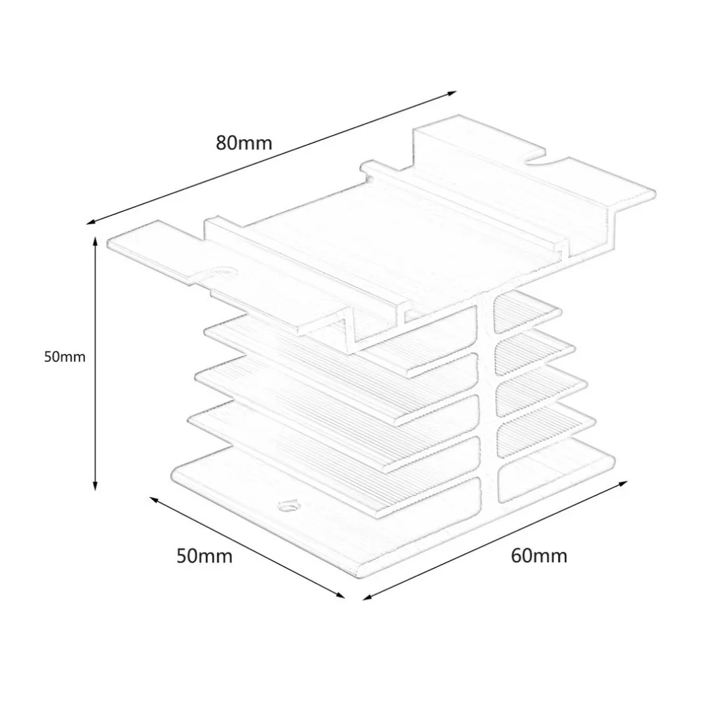 1 шт. однофазный твердотельный реле SSR алюминиевый теплоотвод радиатор качество