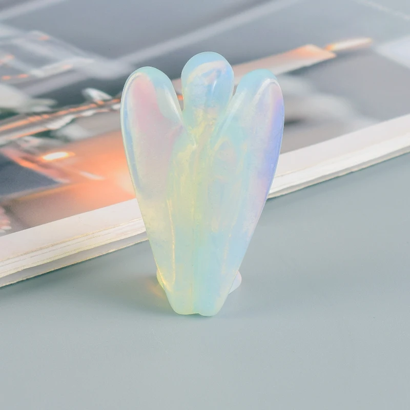 1 5 дюйма opalite angel статуэтка ремесло мини Статуэтка для свадьбы дети домашнее