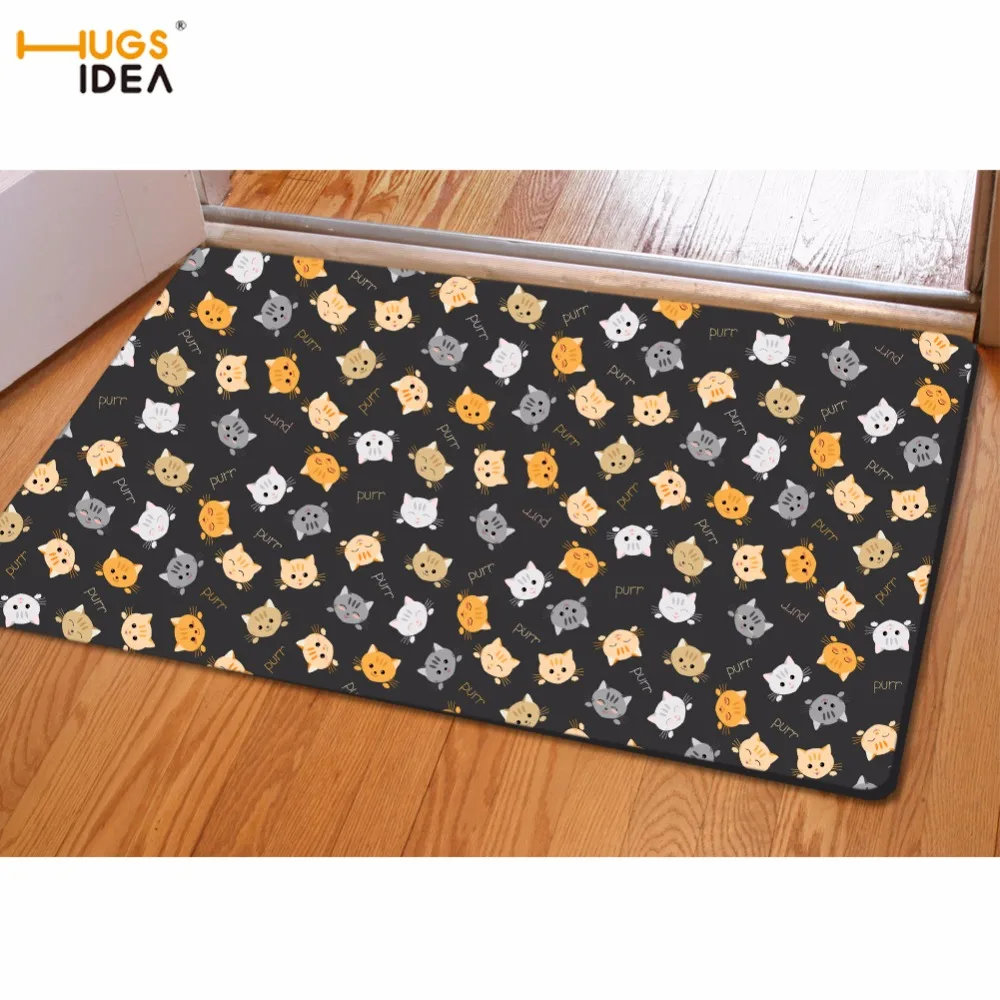HUGSIDEA Kawaii с изображением животного кота напольные коврики для входной двери