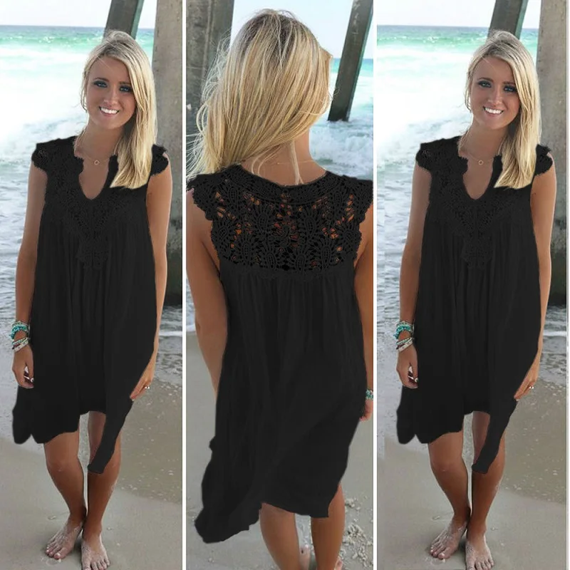 Женское платье летнее без рукавов открытое винтажное сексуальное для вечеринки