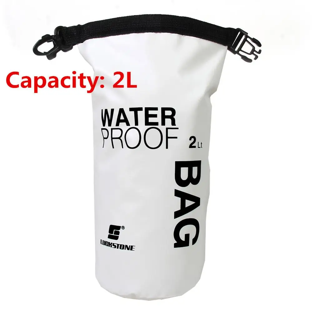 2L White 2/5L Складная Водонепроницаемая сумка для хранения воды для речного туризма, сухая сумка с песком для плавания, рафтинга, Каяка, кемпинга, рыбалки, спорта - Цвет: 2L White