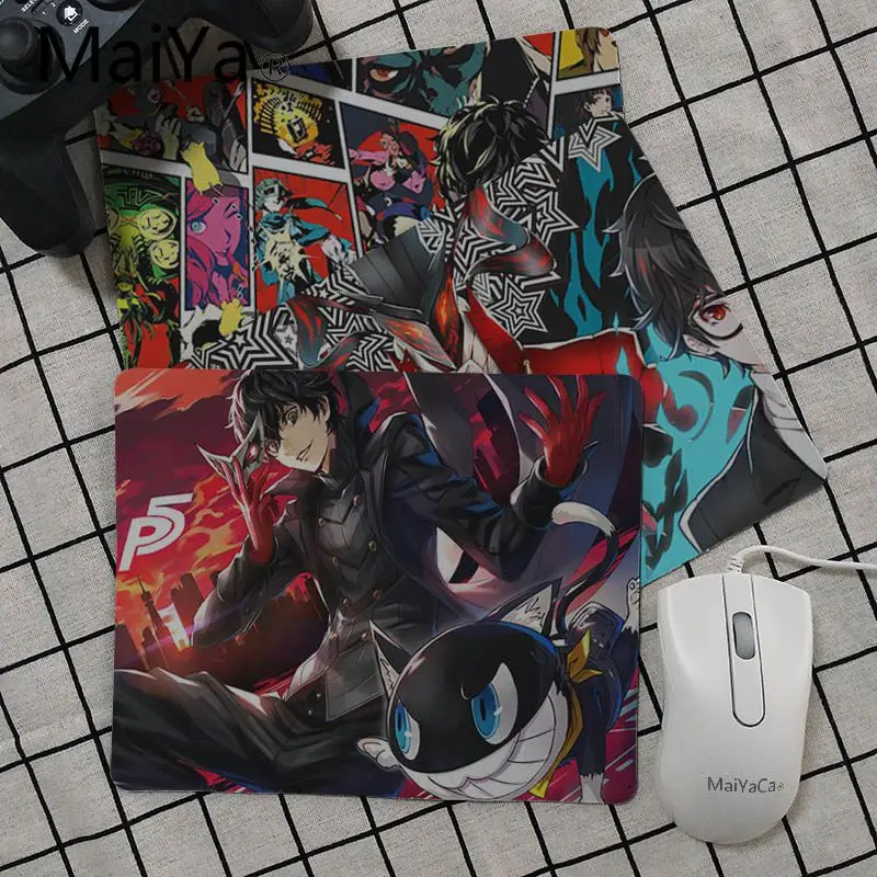 Maiya Persona 5 Резиновая мышь прочный коврик для мыши на стол Гладкий блокнот для письма настольные компьютеры мат игровой коврик для мыши
