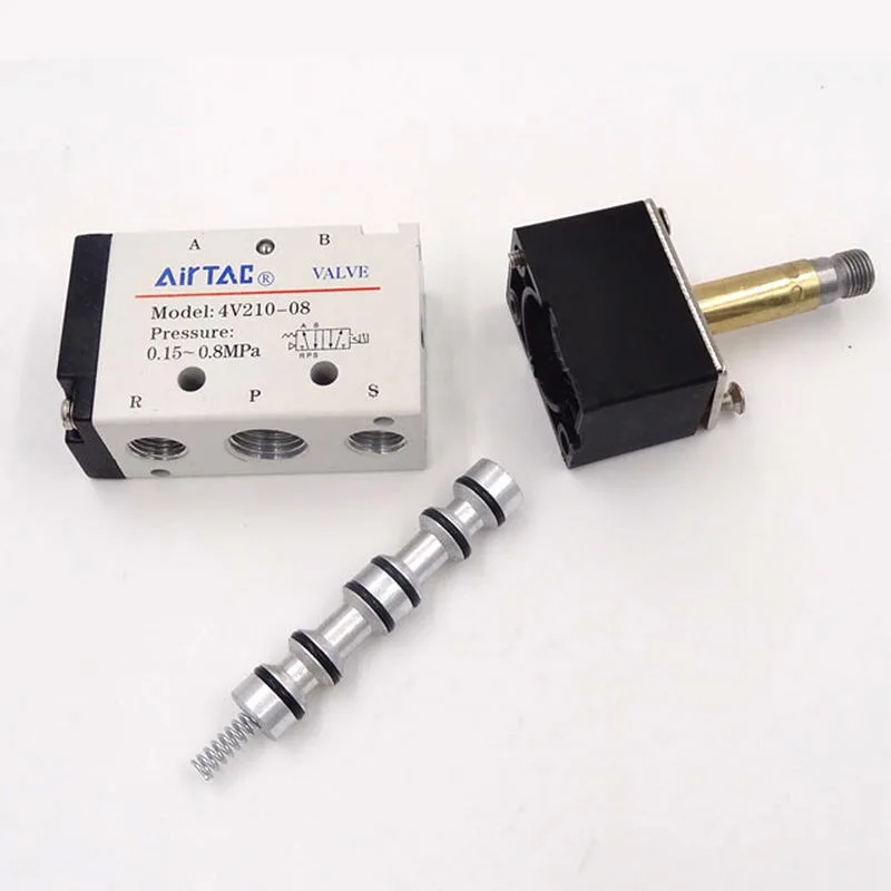 4V210-08 DC12V DC24V AC110V AC220V 5 Путь 2 Позиция Airtac электромагнитный клапан