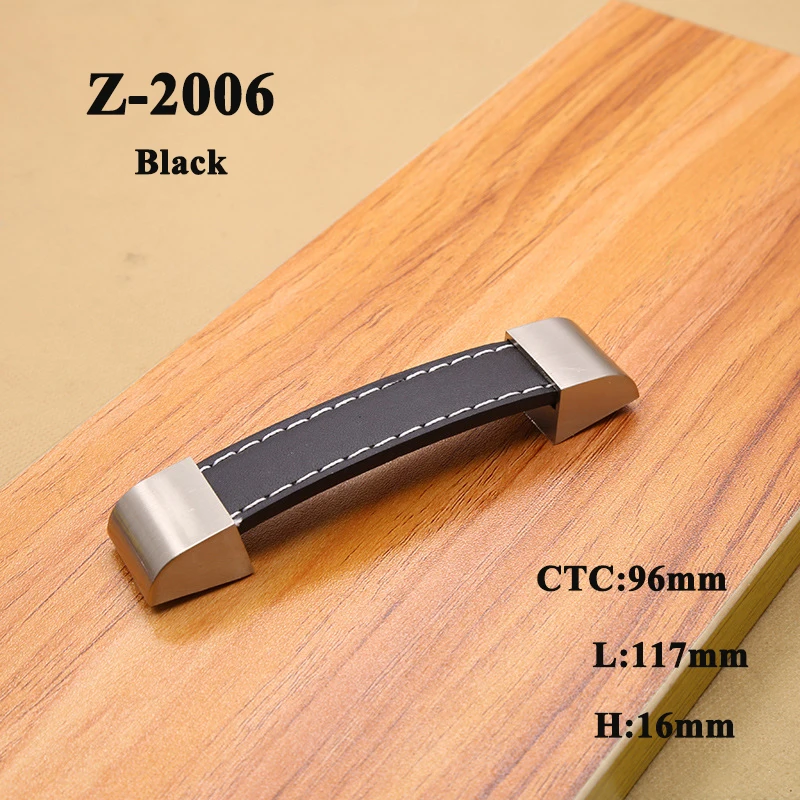 Z-2006-96 black 3 цвета/ручка и ручки из цинкового сплава для мебели, шкафа, ящика, чемодана, ручки 96 мм-192 мм - Цвет: Z-2006-96 black