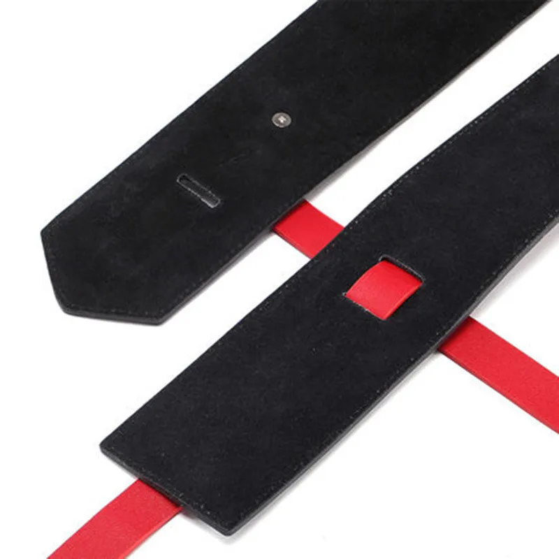 Ремень женский из натуральной кожи эластичный черный ремень воловьей с пряжками