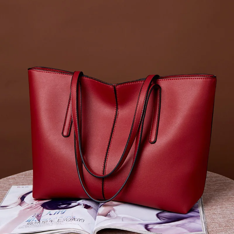 

Luxury Large Capacity Tote Bags for Women PU Leather Silver Shoulder Bags Designer Handbags Ladies Casual Messenger Bags