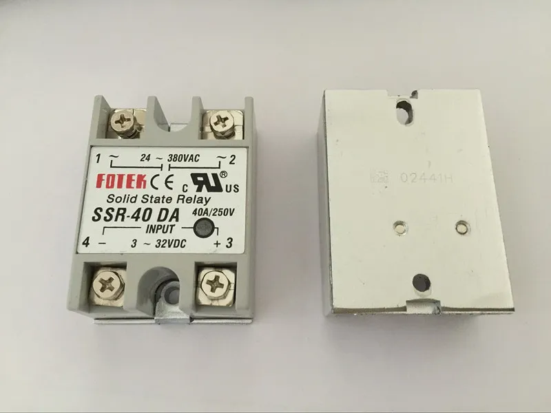 Реле SSR40DA SSR-40DA производитель 40A ssr, вход 3-32VDC выход 24-380VAC, 5 шт.