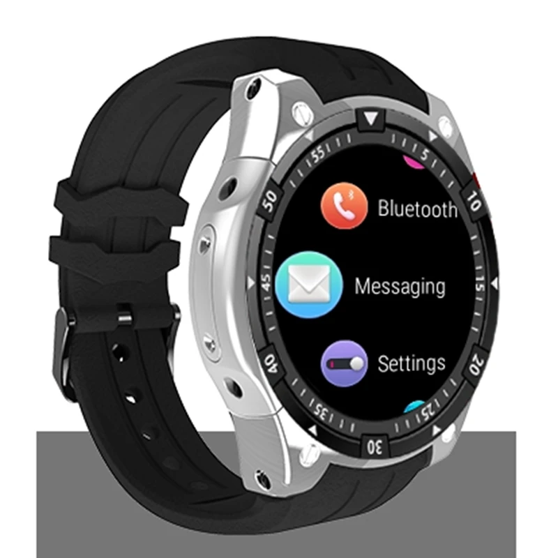 silver Новые умные часы с 2,0 МП Камера Relogio 3g Wi-Fi gps bluetooth 4,0 SmarWatch Для мужчин для Android PK Q7 kw88 X200 i4 Смарт-часы - Цвет: silver