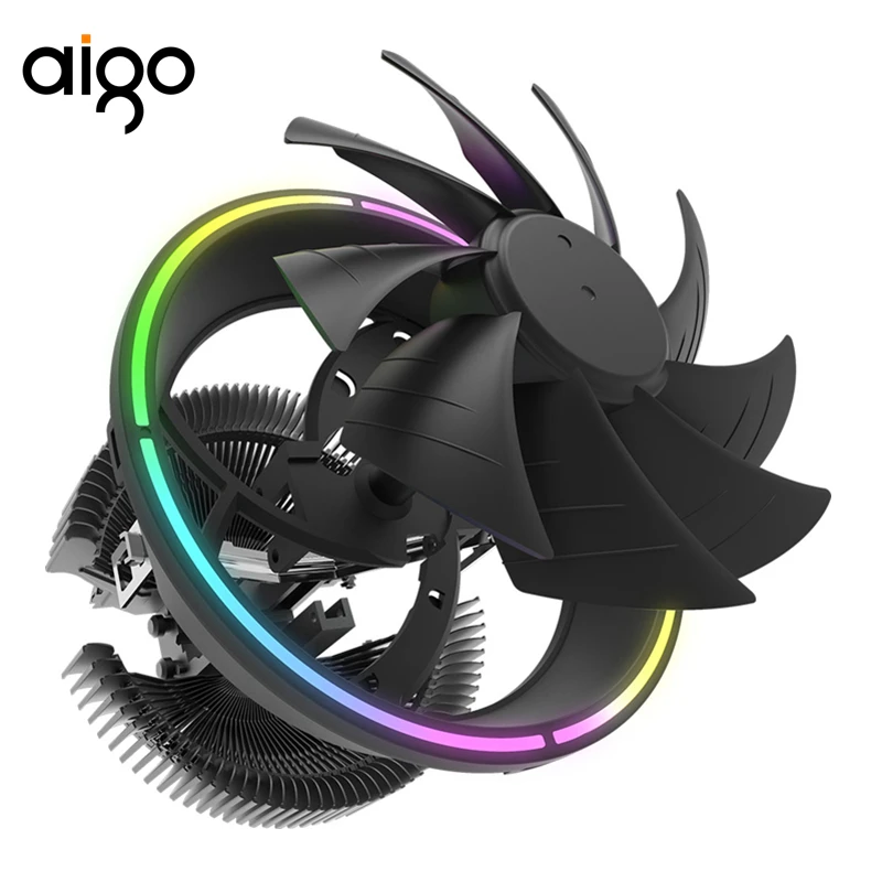 Aigo RGB Cpu Cooler VOID верхний поток радиатора для Intel и AMD охлаждающий вентилятор медный нижний игровой 120 мм вентилятор Радиатор