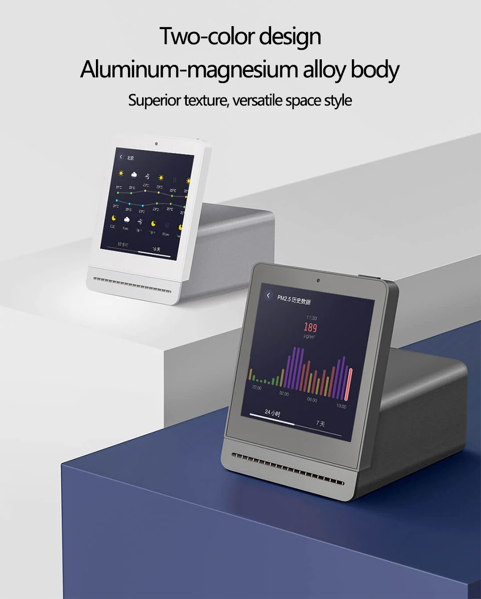 Xiaomi Clear Grass Air Detector 3,1 'ips сенсорный экран PM 2,5 комплексный внутренний наружный детектор воздуха с приложением Mijia