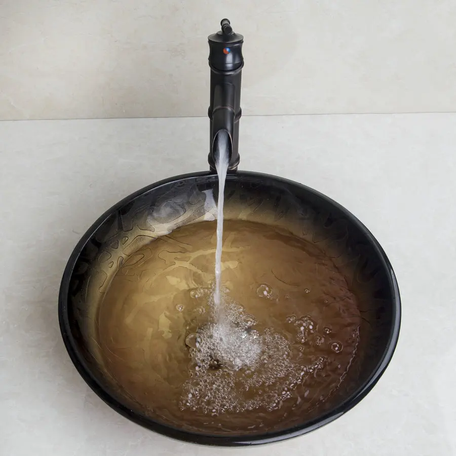 Американский античный латунный комбинированный набор горячей и холодной воды