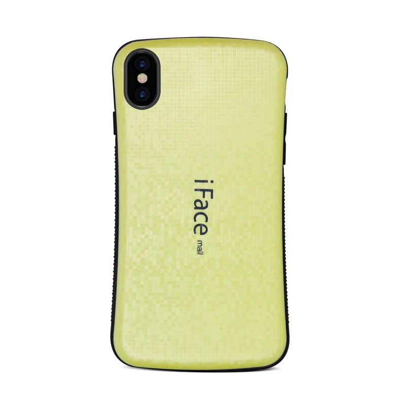 Lemon yellow Чехол для iphone 6S 6, 7, 8 plus, x, xs, iFace, сверхпрочная Противоударная задняя крышка, Жесткий Чехол, полная Защита, Чехол для iphone 7, 8, XS MAX - Цвет: Lemon yellow