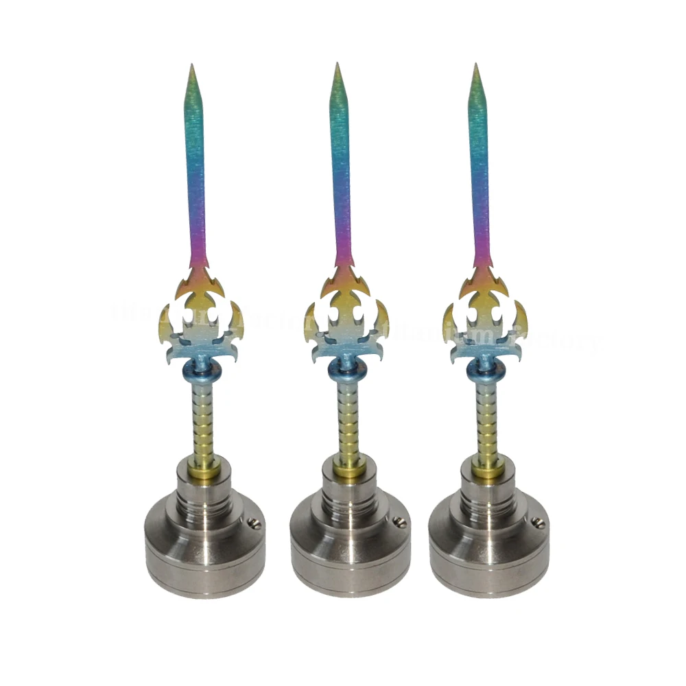 Титановый гвоздь Dab инструмент для резьбы GR2 14/18 мм Carb Cap Sword Dabber|Трубки и