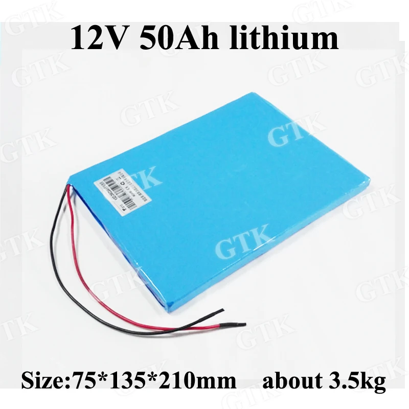 GTK thium 12V bateria 12v 50AH литиевая батарея 3s 18650 с BMS для 480W Солнечное хранилище энергии