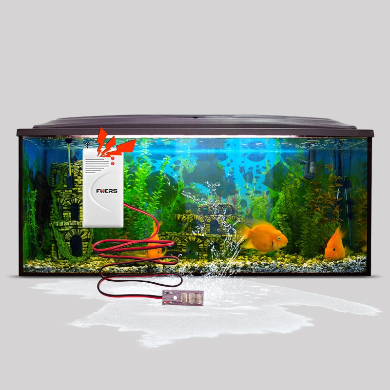 Беспроводной датчик утечки воды Fuers 433 МГц детектор вторжения работает с GSM