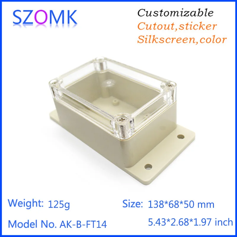 1 шт. водонепроницаемый пластиковый электробокс 138*68*50 мм IP65 |