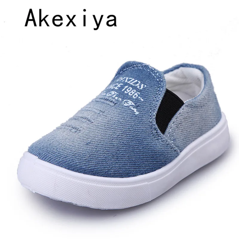 Akexiya/2017 г. Новые Детские Обувь для мальчиков девочек Повседневная парусиновая