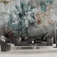 beibehang custom nordic minimalistic vintage flower photo wallpaper bedroom background home improvement 3d wallpaper living room