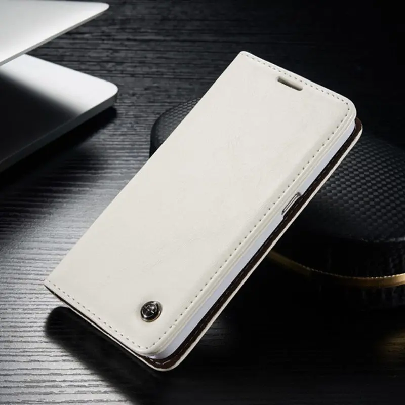 White Чехол Me Роскошный кожаный флип-чехол на магните для samsung Galaxy S5 S6 S6edge Магнитный Дизайн чехол для телефона для S7 S7edge - Цвет: White