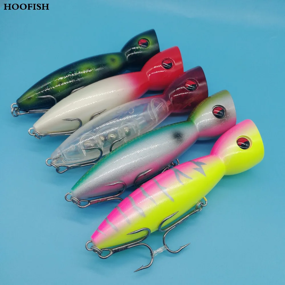 HOOFISH 1 шт./партия, Поппер, приманка для воды, 55 г/13,5 см, искусственная жесткая приманка, рыболовные приманки, плавающие изделие