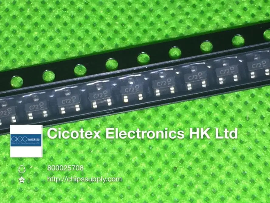 100 шт./лот 2N7002-7-F SOT23 C72 MOSFET N-CH 60В 115ма SOT23-3 | Лампы и освещение