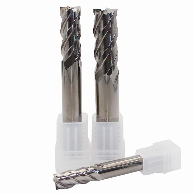 

1pcs 8mm 10mm 12mm End Mill long 75mm 100mm 4Flute Straight Cermet Flat Endmills CNC Router Bits Cutting Milling Machine Tools