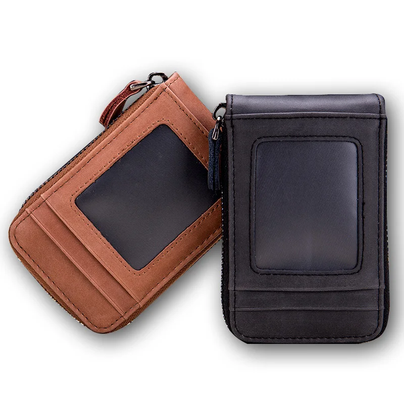 RFID кошелек для кредитных карт Porte Carte из натуральной кожи держатель и фотографий