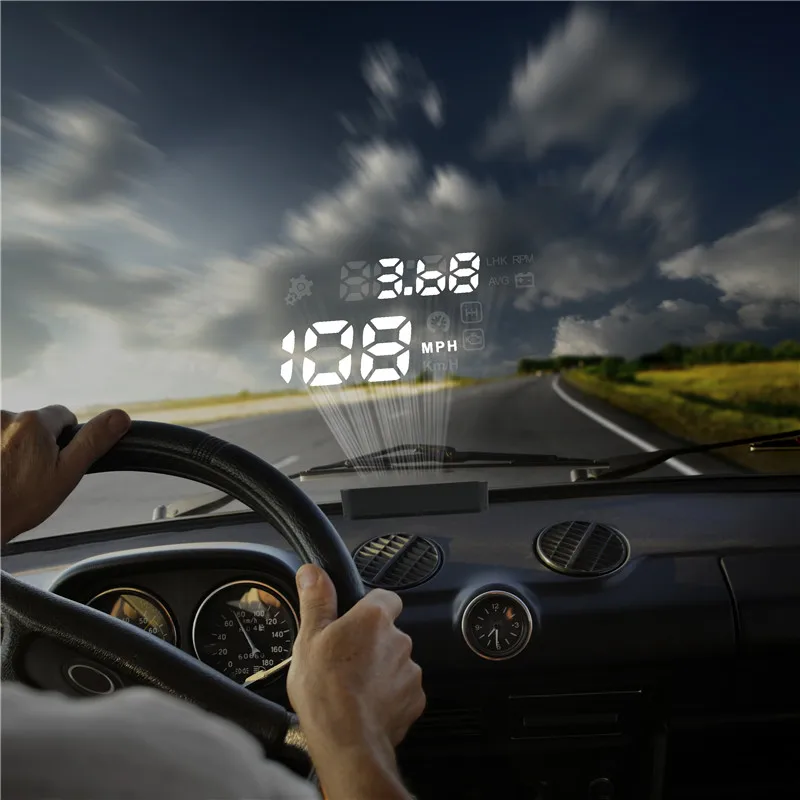 AUTOOL X210 Авто HUD Автомобильный дисплей Цифровой скорость лобовое стекло проектор Проекция автомобиля Автомобильный OBD 2 II скорость метр