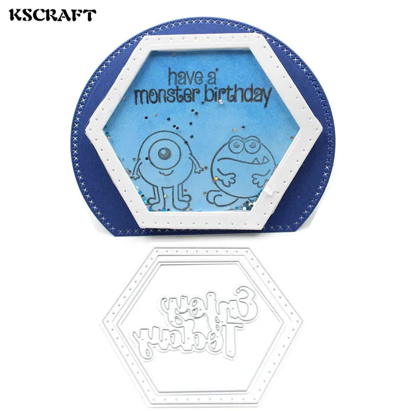 KSCRAFT шестигранный шейкер высечки для окон и Рам трафареты