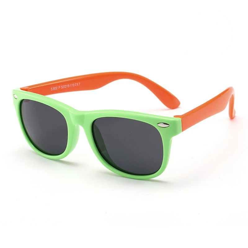 

Brand Fashion Rubber Frame New Children TAC Polarized Sunglasses Cute Kids Designer Shades For Boys Goggle Girls Glasses Oculos