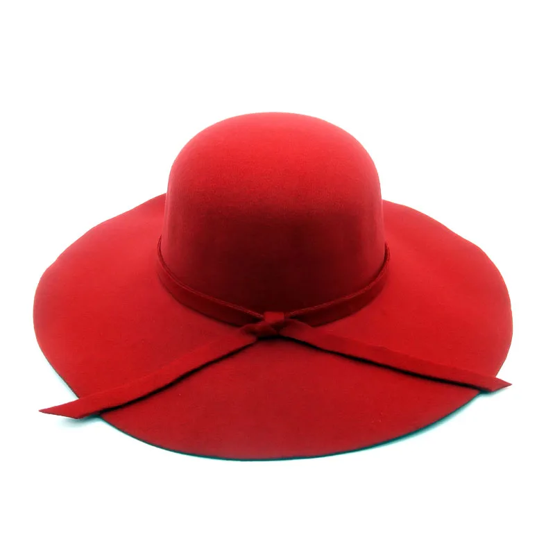 Осень зима лето мода fedoras Винтаж чистый Для женщин Beach Sun hat Женский волны большой