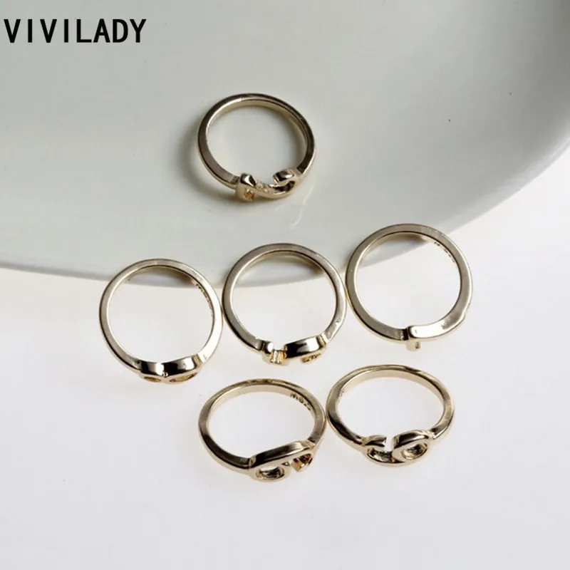 VIVILADY модные ювелирные изделия 6 шт./компл. пальцы Midi Knuckle Кольца 0 2 5 7 8 букв цифры