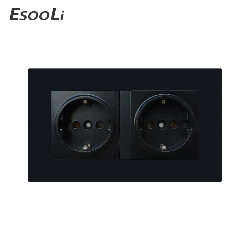 Европейская настенная розетка EsooLi электрические розетки для умного дома двойная