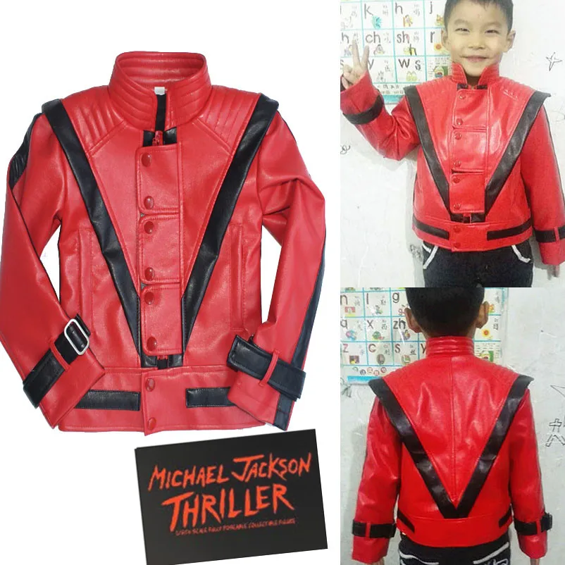 RARE MJ Michael Jackson Thriller Children Kids Jacket Costumes Gift Perfromance Party  Birthday Halloween Costume Christmas Fans