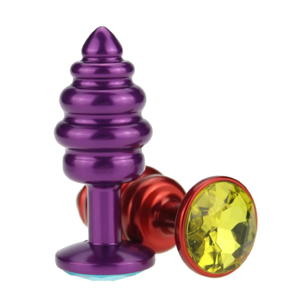 2018 Горячая Анальная пробка из алюминиевого сплава со стразами анальные секс