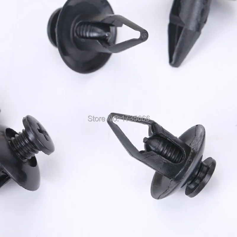 

100PCS Bumper Cover Push Type Clip Nylon Retainer Fit 8mm Hole W706713-S300 For Ford Escape 2.0 2.3L 3.0LL