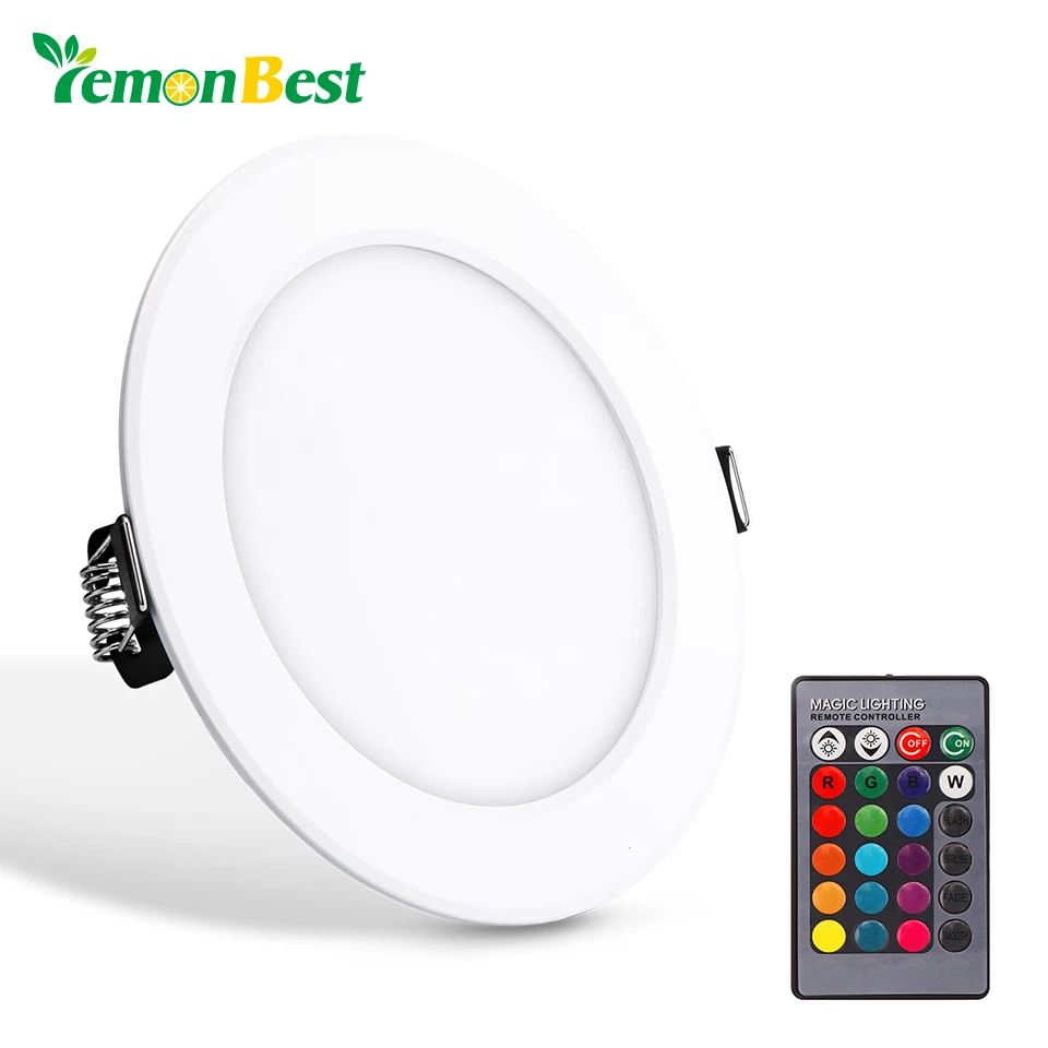 LemonBest 10 Вт круглый RGB Светодиодный Панель светильник Concea светодиодный