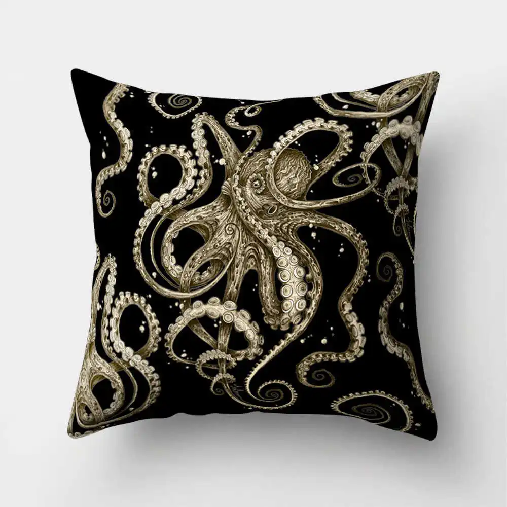 Морские животные Осьминог полиэстер Подушка Чехол для диванных подушек