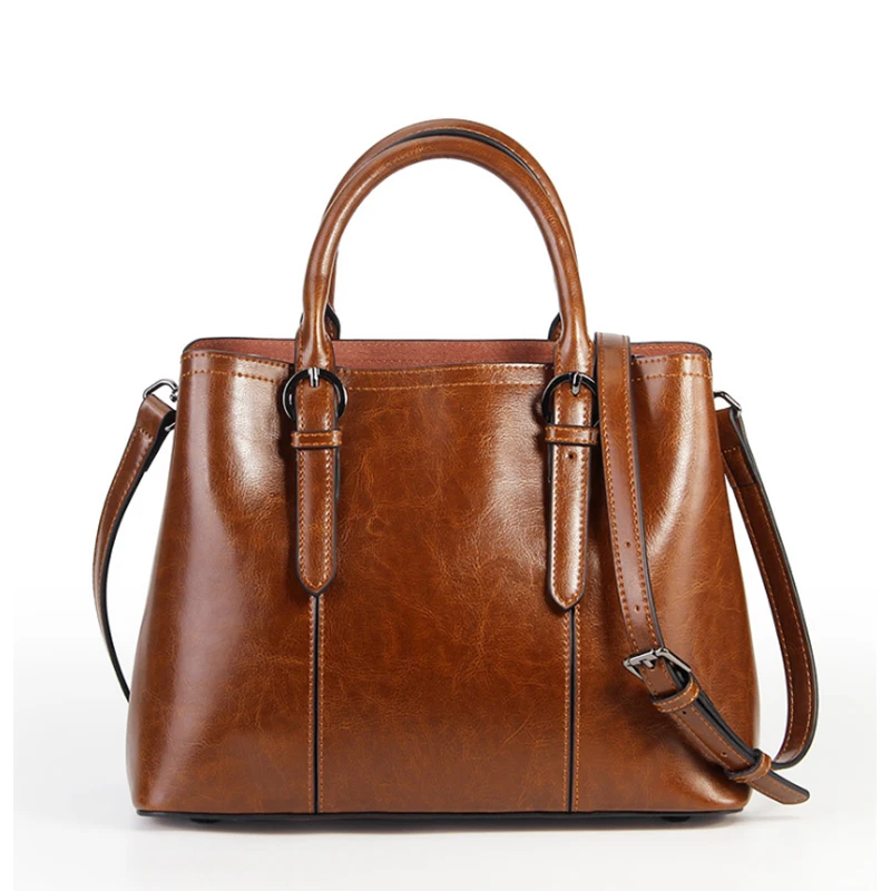New 2019 Genuine leather women bag fashion lady handbag Casual solid color shoulder High capacity Messenger bags | Багаж и сумки
