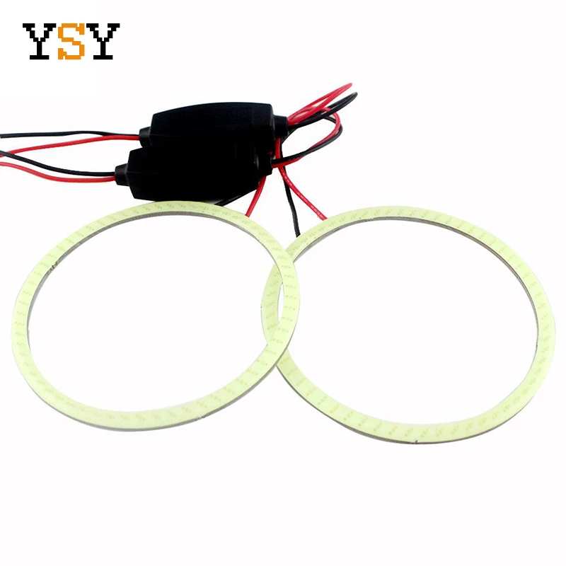 COB Angel Eye 2 штуки(1 пара) Авто Halo кольца 110 мм 12 В 24 В фара 81SMD автомобиль angel eyes мотоцикл 9-30 в белый красный желтый синий