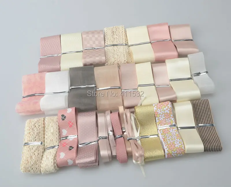 30 шт. набор милых розовых лент diy аксессуары для волос материал кружева и ленты