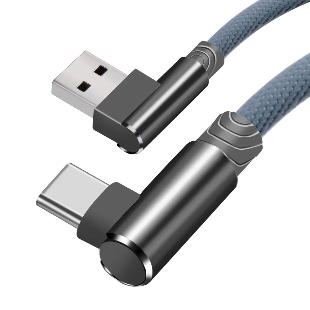 3a Usb Тип C 90 градусов кабель с разъемом usb-c для Xiaomi Mi 9t samsung Galaxy A50 S8 S9 A70 S10 A40 A30 A20 разъемом спецификации Usb type-C кабель передачи данных для быстрой зарядки